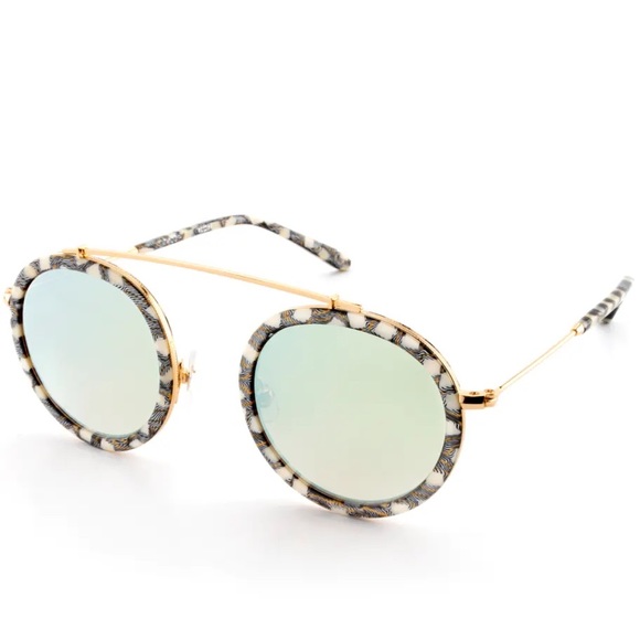 KREWE Accessories - Krewe Conti sunglasses in Stella/24k titanium/mirror